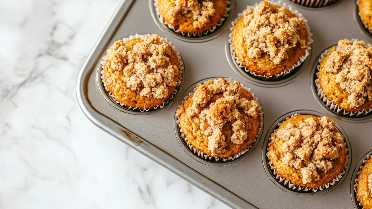 Walnut Streusel Pumpkin Muffins