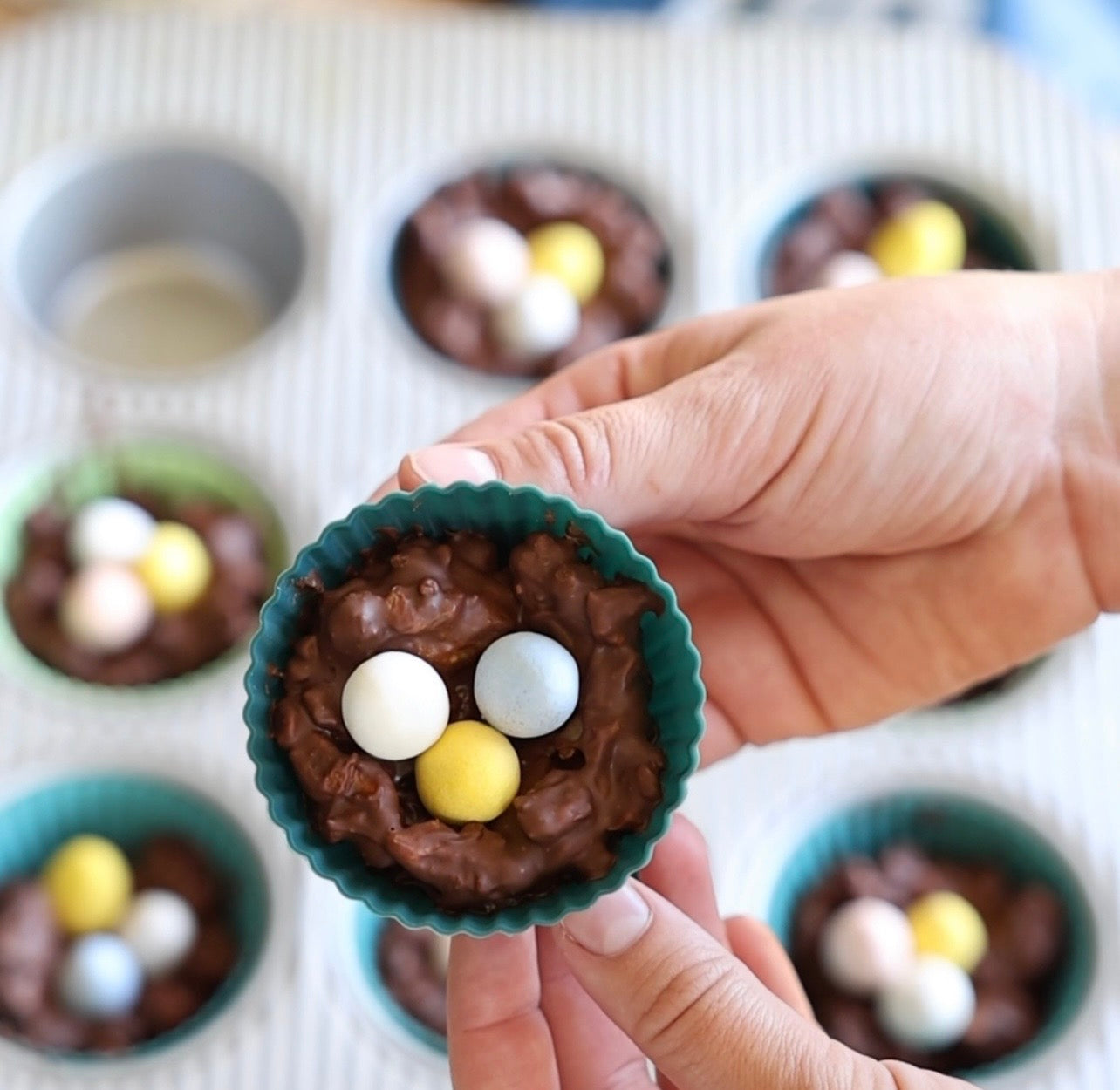 Chocolate Walnut Easter Nests