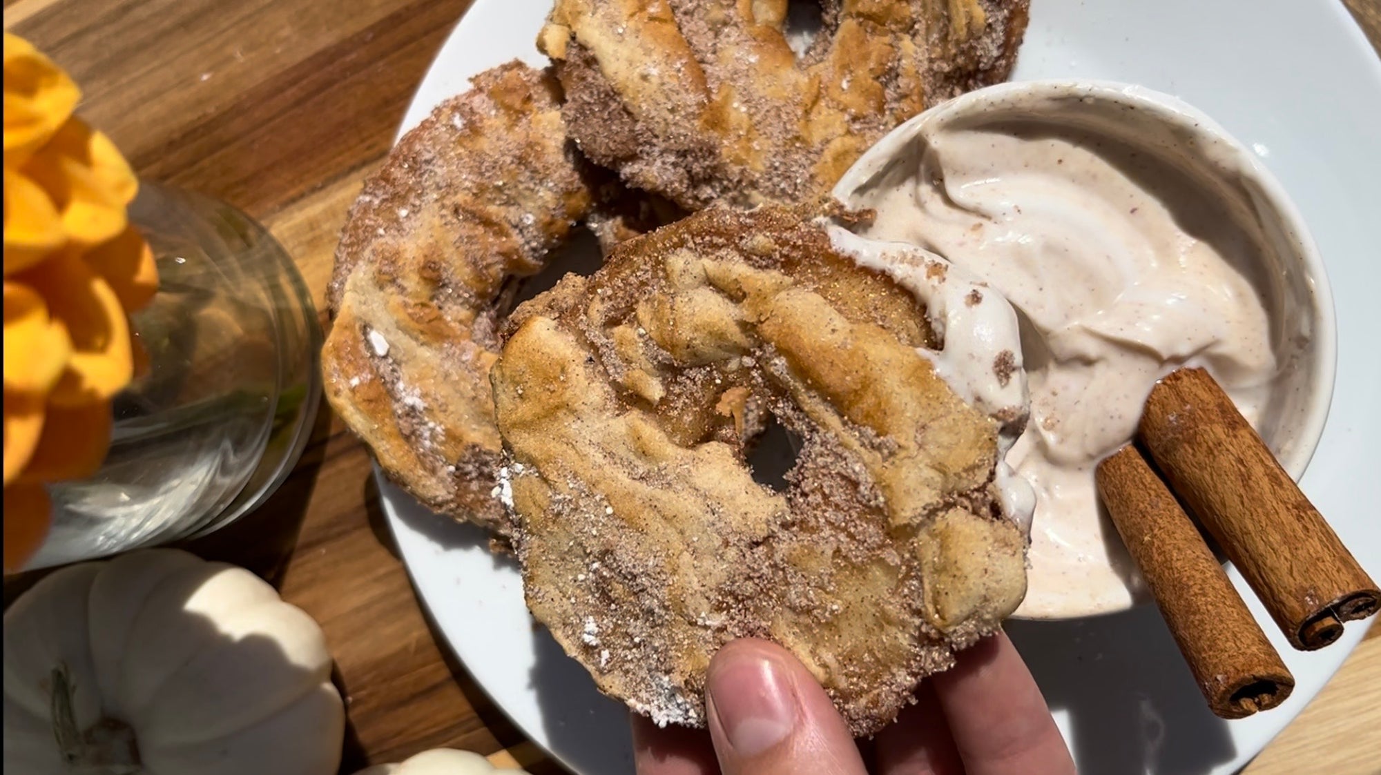 Apple Walnut Donuts