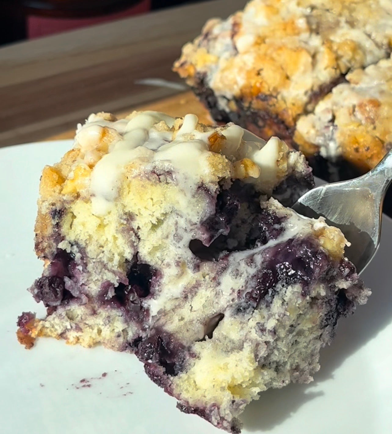 Blueberry Walnut Crumble Cake