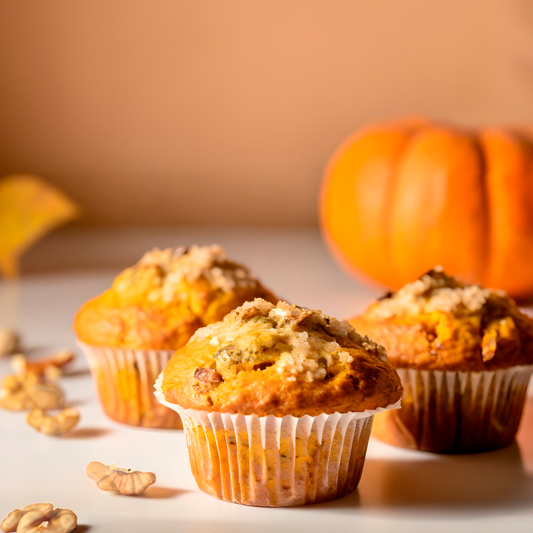 Pumpkin Walnut Muffins - Protein Muffins