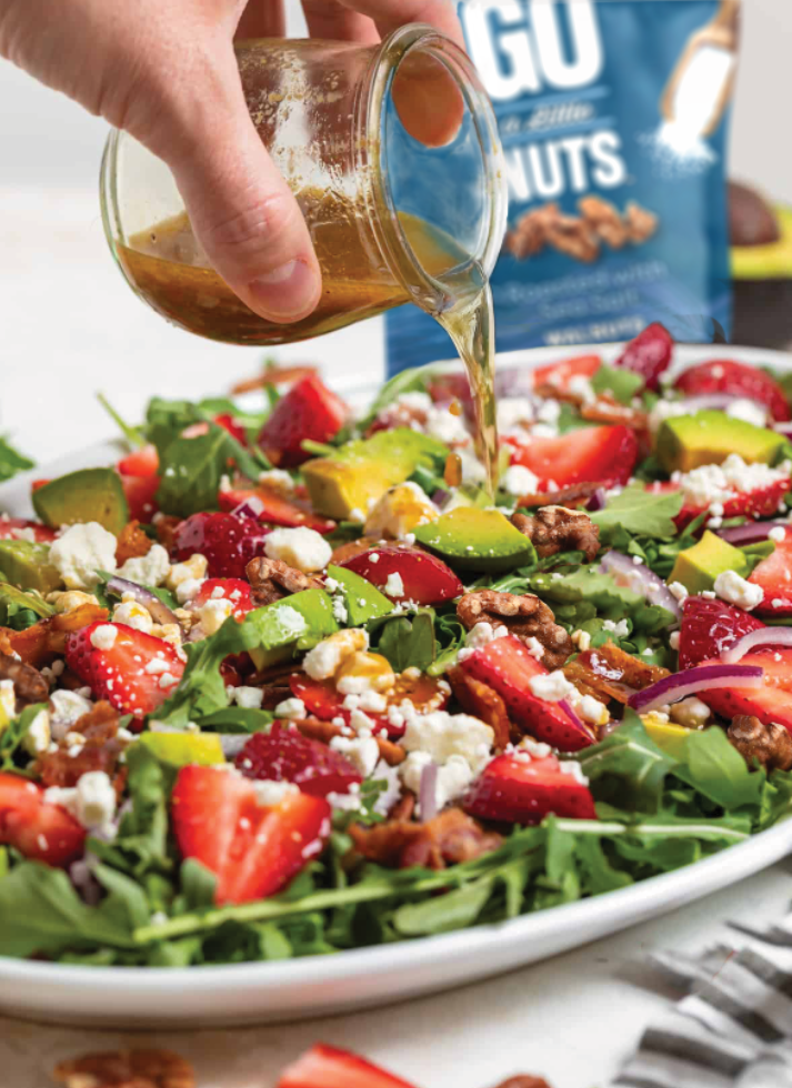 Fresh Flavors for the Fourth: Strawberry Walnut Goat Cheese Salad