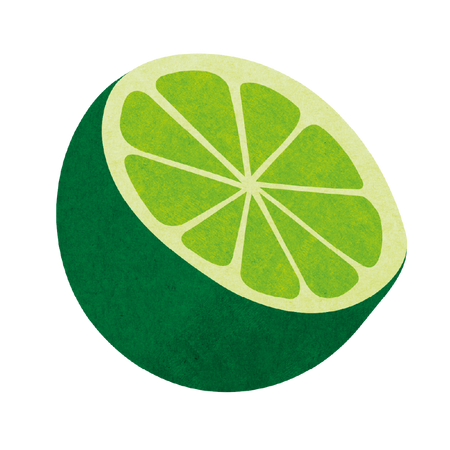 Illustration of a lime halve