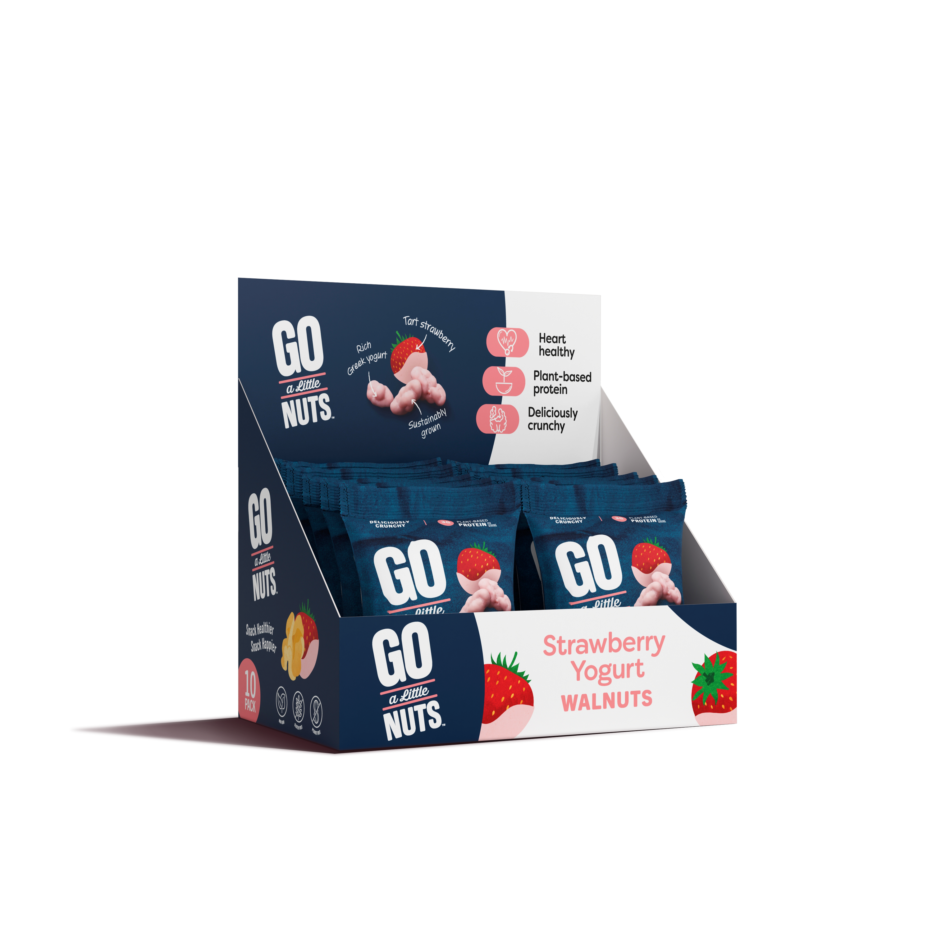 Strawberry Yogurt Walnuts - Grab & Go 1.25oz