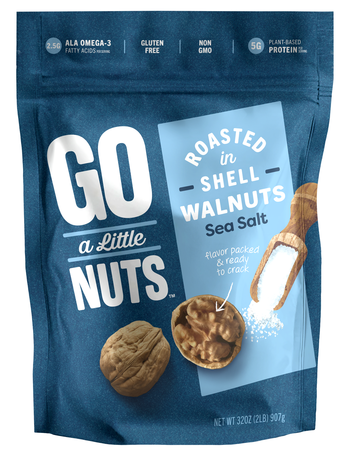 Roasted Sea Salt In-Shell Walnuts - 2lb Bag