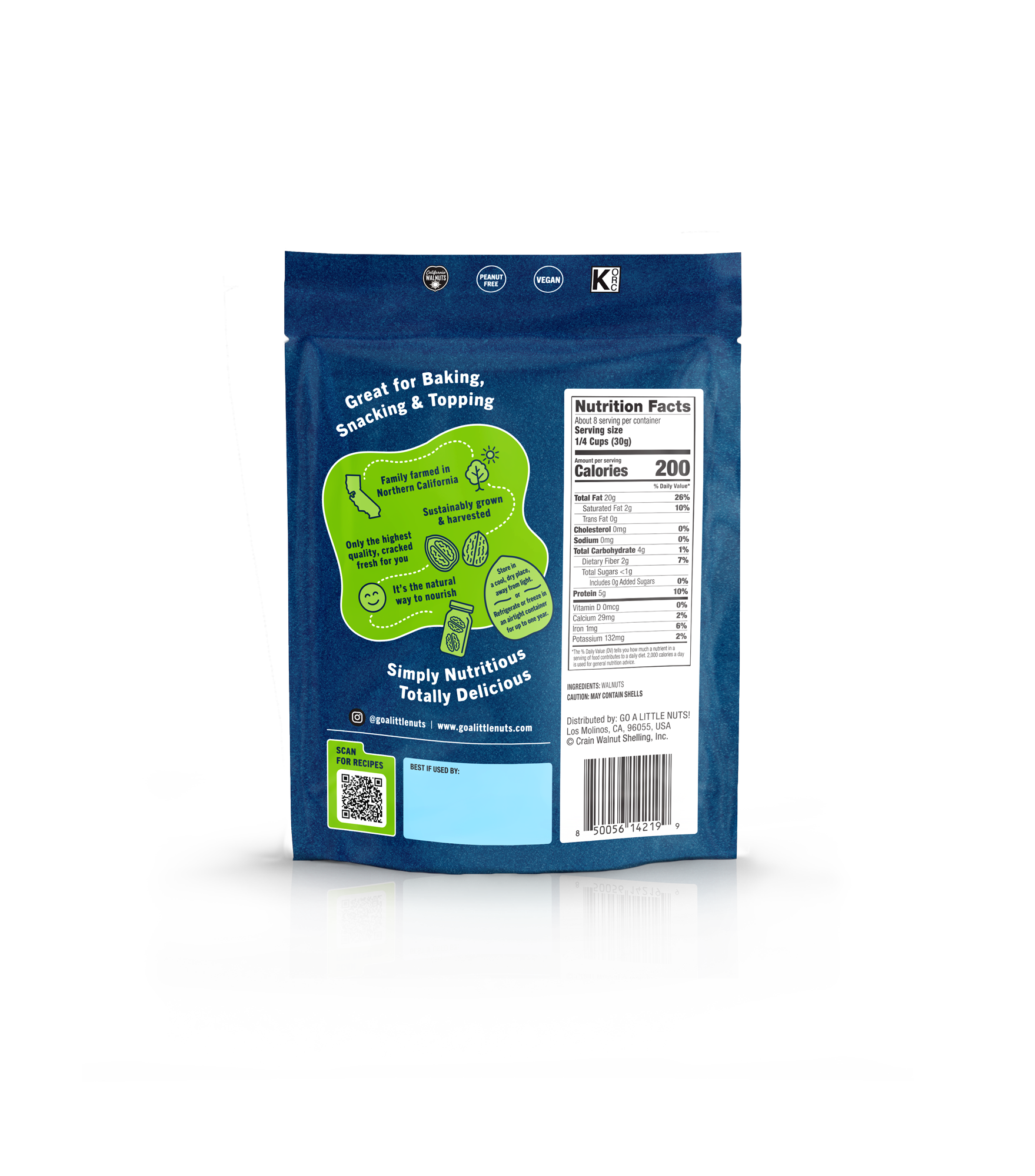 Chopped Walnuts - 8 oz